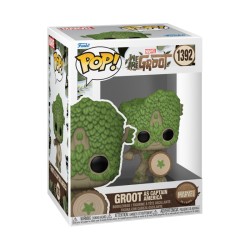 Figurine Pop WE ARE GROOT - Groot Captain America