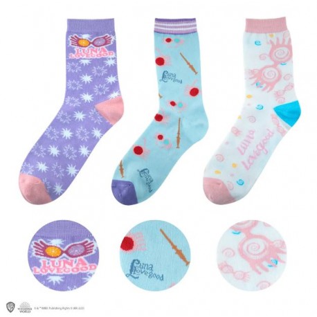 Lot 3 paires de chaussettes - HARRY POTTER - Luna Lovegood