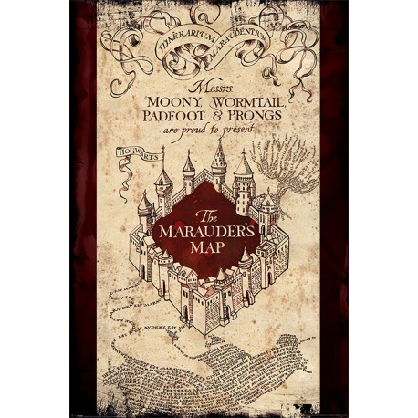 Maxi Poster HARRY POTTER - Carte du Marauder