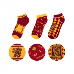 Lot de 3 paires de chaussettes courtes HARRY POTTER - Gryffondor